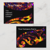 KLEURRIJKE OPAALVLEUGEL MONOGRAM ,RED RUBY VISITEKAARTJE (Voorkant / Achterkant)