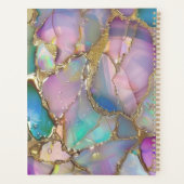 Kleurrijke Opal en Vloeibaar GoudGepersonaliseerde Planner (Achterkant)