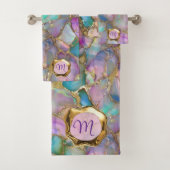 Kleurrijke Opal en Vloeibare Gouden Handdoek (Insitu)