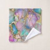 Kleurrijke Opal en Vloeibare Gouden Handdoek (Wasdoekje)