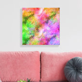 Kleurrijke Opaline Glasachtige Textuur Canvas Afdruk (Insitu (Woonkamer))