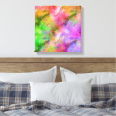 Kleurrijke Opaline Glasachtige Textuur Canvas Afdruk (Insitu (Slaapkamer))