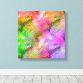 Kleurrijke Opaline Glasachtige Textuur Canvas Afdruk (Insitu (Houten vloer))