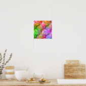 Kleurrijke Opaline Glasachtige Textuur Poster (Keuken)