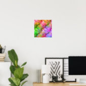 Kleurrijke Opaline Glasachtige Textuur Poster (Thuiskantoor)
