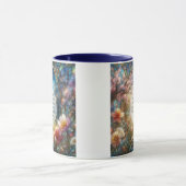 Kleurrijke Openbaring Schrift Glas in lood Bloemen Mok (Midden)