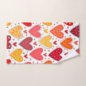 Kleurrijke oprechte liefde patroon ontwerp bad handdoek (Handdoek)