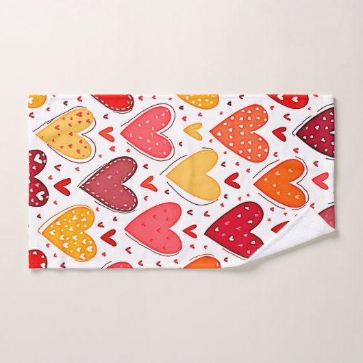Kleurrijke oprechte liefde patroon ontwerp bad handdoek (Handdoek)