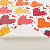 Kleurrijke oprechte liefde patroon ontwerp sherpa deken (3/4)