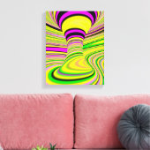 kleurrijke optische illusie canvas afdruk (Insitu (Woonkamer))