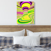 kleurrijke optische illusie canvas afdruk (Insitu (Slaapkamer))