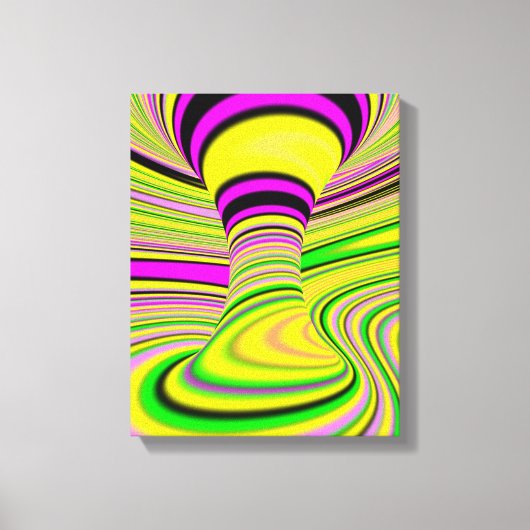 kleurrijke optische illusie canvas afdruk (Voorkant)