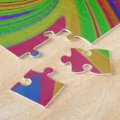 kleurrijke optische illusie legpuzzel (Zijkant)