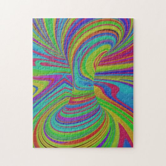 kleurrijke optische illusie legpuzzel (Verticaal)