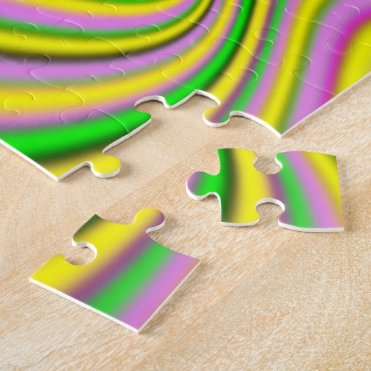 kleurrijke optische illusie legpuzzel (Zijkant)