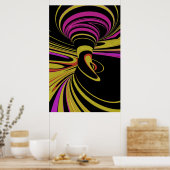 kleurrijke optische illusie poster (Keuken)