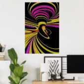 kleurrijke optische illusie poster (Thuiskantoor)