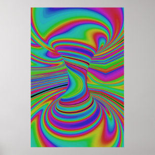 kleurrijke optische illusie poster