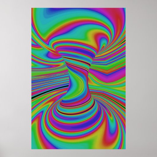kleurrijke optische illusie poster (Voorkant)