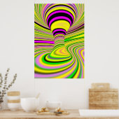 kleurrijke optische illusie poster (Keuken)