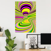 kleurrijke optische illusie poster (Thuiskantoor)