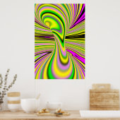 kleurrijke optische illusie poster (Keuken)