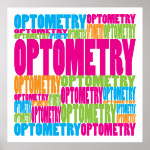kleurrijke optometrie poster