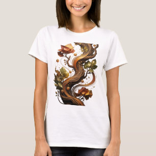 Kleurrijke Oranje ABSTRACTE KUNST Statement Design T-shirt