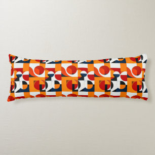 Kleurrijke Oranje Abstracte Vormen Modern Lichaamskussen
