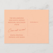 Kleurrijke Oranje Bloemen We verhuisden Nieuwe Hui Briefkaart (Achterkant)