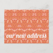 Kleurrijke Oranje Bloemen We verhuisden Nieuwe Hui Briefkaart (Voorkant)