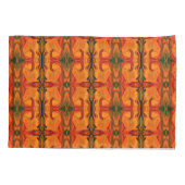 Kleurrijke Oranje bruine penseelvormen Abstract Kussensloop (Achterkant)