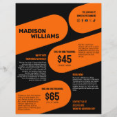 Kleurrijke Oranje Foto van Persoonlijke Trainer Flyer (Achterkant)