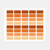 Kleurrijke Oranje Kinderen Naam Labels voor Kledin (Vel)