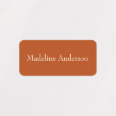 Kleurrijke Oranje Kinderen Naam Labels voor Kledin (Design 1)