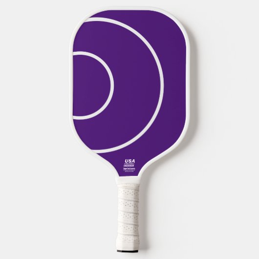 Kleurrijke Oranje Paarse Dynamic Concentric Patter Pickleball Paddle (Achterkant)