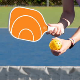 Kleurrijke Oranje Paarse Dynamic Concentric Patter Pickleball Paddle