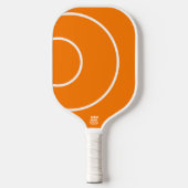 Kleurrijke Oranje Paarse Dynamic Concentric Patter Pickleball Paddle (Voorkant)