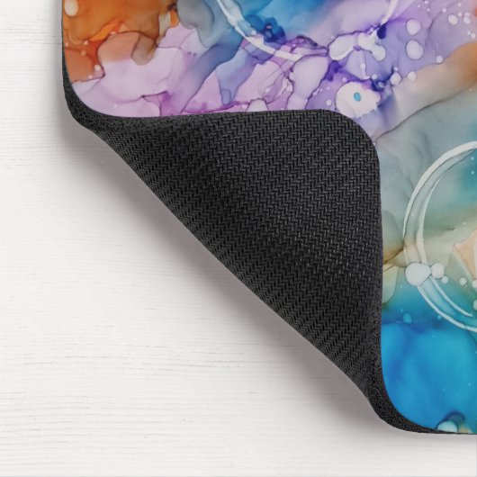 Kleurrijke oranje, paarse, roze, blauwe abstracte  muismat (Hoek)