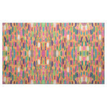 Kleurrijke Oranje penseelpenselen Bohemian Print F