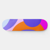 Kleurrijke oranje roze paarse en blauwe abstracte skateboard (Horizontaal)
