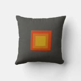 Kleurrijke oranje vierkante sierkussen