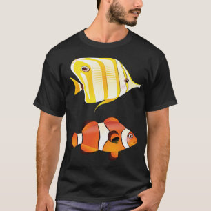 Kleurrijke oranje vissen en goudvissen t-shirt