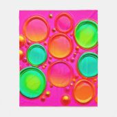 Kleurrijke Orb Abstracte Kunst Fleece Deken (Voorkant)