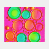 Kleurrijke Orb Abstracte Kunst Fleece Deken (Voorkant (Horizontaal))