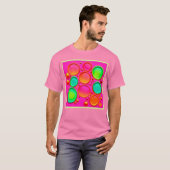 Kleurrijke Orb Abstracte Kunst T-shirt (Voorkant volledig)
