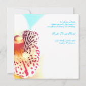 Kleurrijke Orchidee bruiloft uitnodiging (Achterkant)