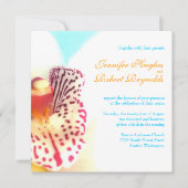 Kleurrijke Orchidee bruiloft uitnodiging (Voorkant)