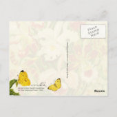 Kleurrijke orchideeën en gele vlinder briefkaart (Achterkant)