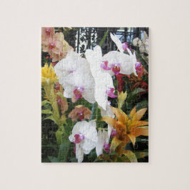 kleurrijke orchideeën legpuzzel